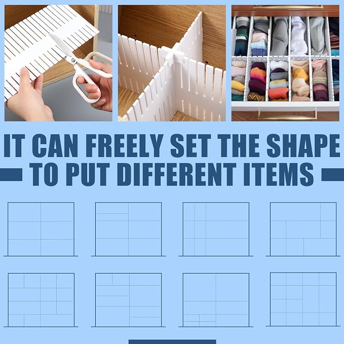15 Pcs 5.12 Tall Drawer Divider Adjustable Drawer Organizer - Image 3