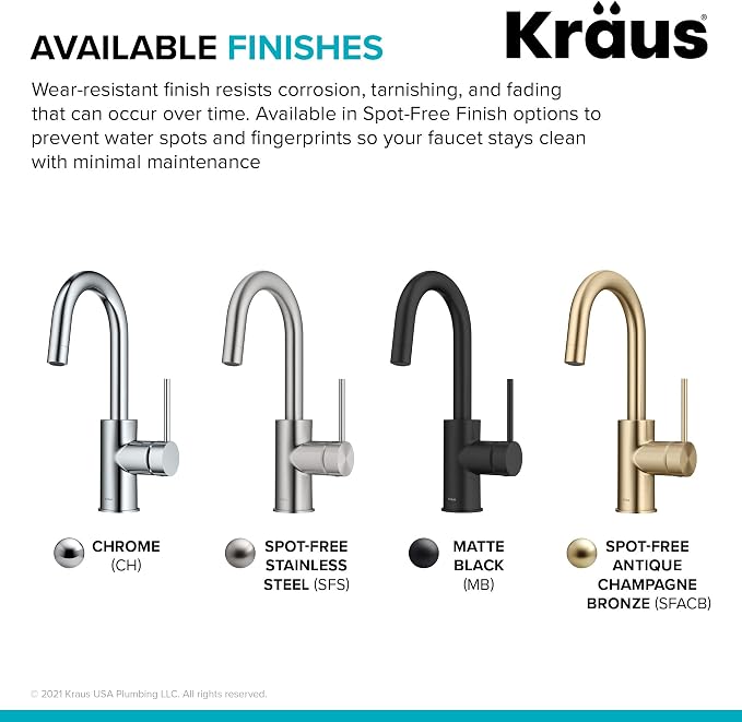 KRAUS Oletto Single Handle Kitchen Bar Faucet - Image 13