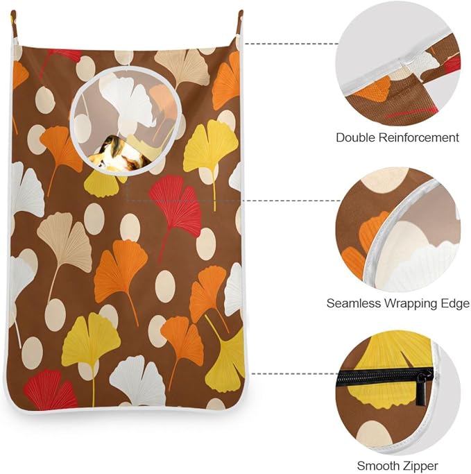 2PCS Hanging Laundry Hamper Bag Over the Door Laundry Hamper Wall Hamper Large - Image 6