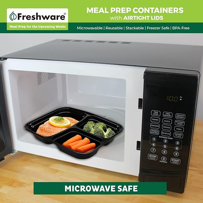 Freshware Meal Prep Containers 3 Compartment - Image 6