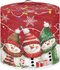 Christmas Theme 3 Quart Pressure Cooker Cover with Top Handle and Storage Pocket Cute Snowman Bulb Lights Print Kitchen Appliance Air Fryer Rice Cooker Protector Cover