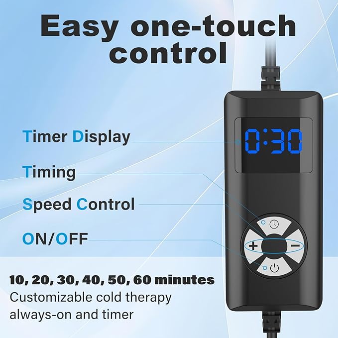 Ice Machine for Shoulder After Surgery, Shoulder Rotator Cuff Cold Therapy Machine Compression Pad Cryotherapy Machine for Post-Surgery Care, Ice Therapy System for Knee, Elbow, Joint (6-Quart)