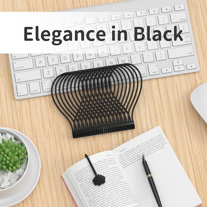 SOOOEC Magnetic Cable Ties 20 Pack, Cute Cloud 7.2" Silicone All Black | Strong - Image 2