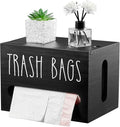 DRASTAR Trash Bag Dispenser, Large Wooden Trash Bag Holder Wall Mount, Under by EnhanceYourDailyLife