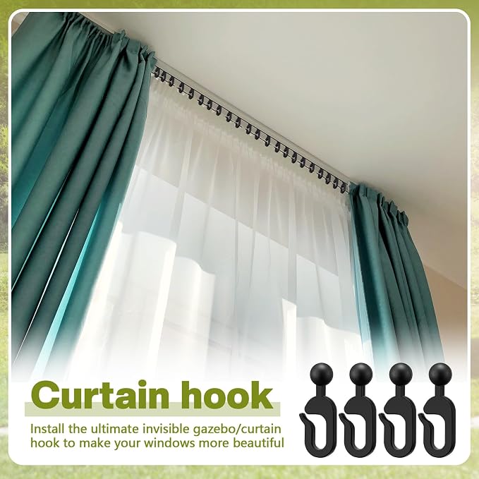 Colingmill 50 Pcs Plastic Curtain Track Hooks - Image 6