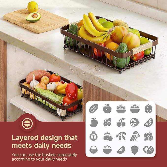 Sevenblue 2-Tier Fruit Basket - Image 4
