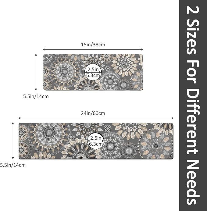 2PCS 24" X 5.5" Kitchen Sink Splash Guard Faucet Mat Mandala Super Absorbent - Image 2