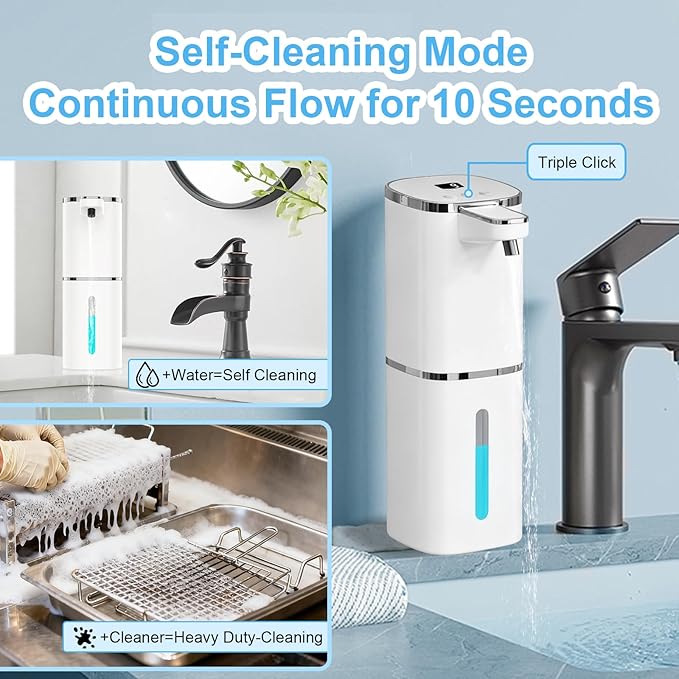 OHIFAST Automatic Liquid Soap Dispenser Touchless, USB Rechargeable Smart Hand - Image 4