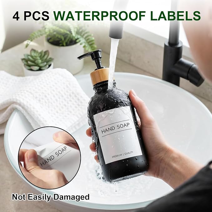 KASUNTING Hand and Dish Soap Dispenser Set, Plastic Kitchen Soap Dispenser Set - Image 4