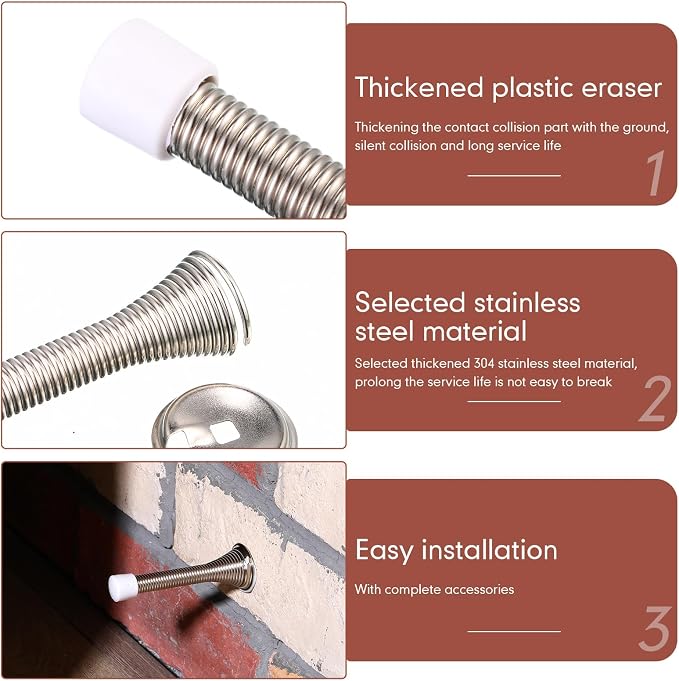 Newwiee 100 Pack Spring Door Stop - Image 4
