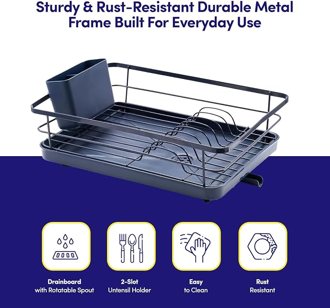 Dish Drying Rack 3 Piece Dish Drainer - Image 3