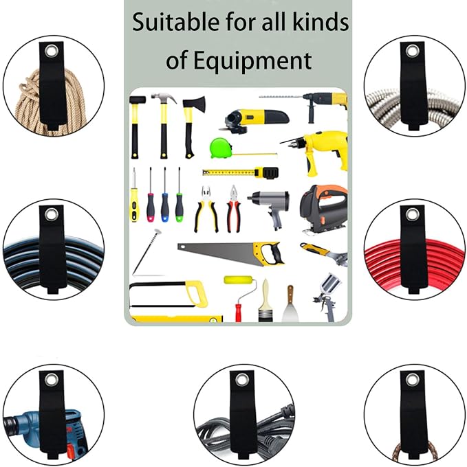 Zkptops 12Pcs Extension Cord Holder Organizer 13 in Heavy Duty Cord Straps | - Image 7