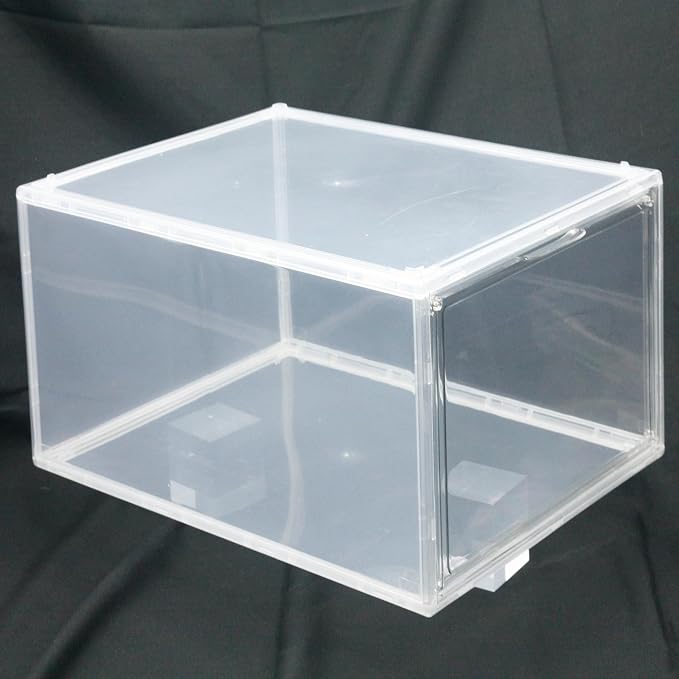 1 Pack Clear Shoe Boxes with Acrylic Drop Front Magnetic Door, Size 12 - Image 8