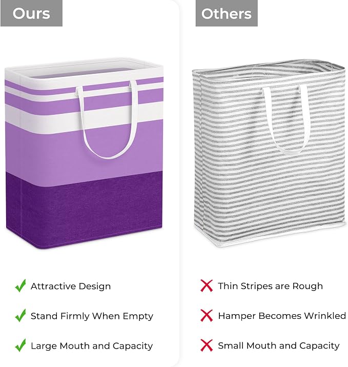HomeHacks 2 Pack Laundry Baskets, Laundry Hampers Bags | Waterproof, - Image 3