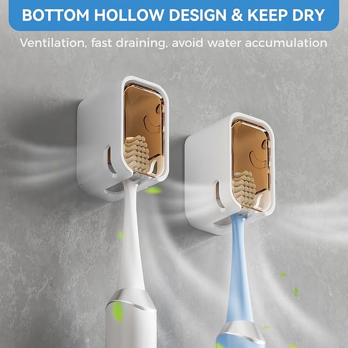 MOPMS Single Slot Toothbrush Holders Wall Mounted - Image 4
