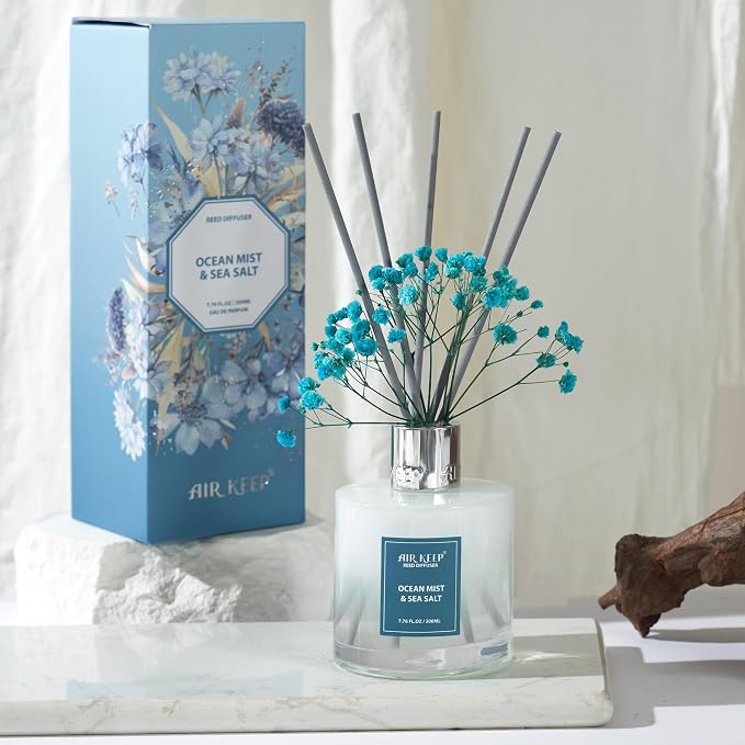 Reed Diffuser Set/Ocean Mist&Sea Salt/6.76 fl oz/1 Pack/Home & Office Decor - Image 5
