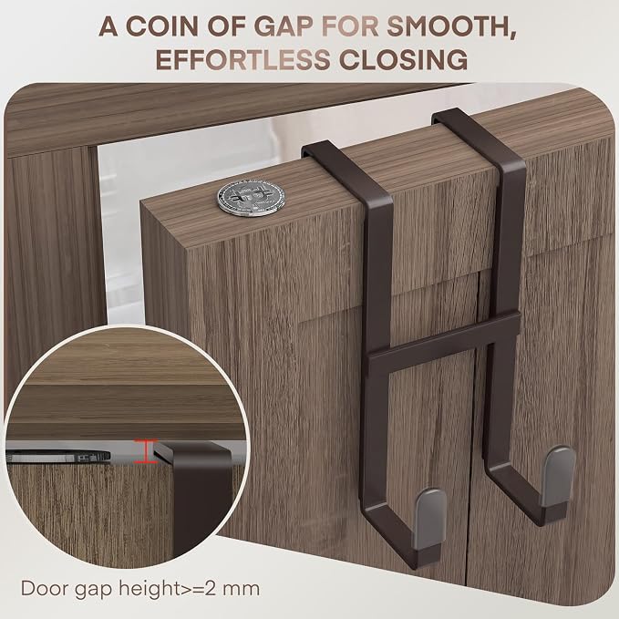 FYY 2 Packs Over The Door Hooks, Double Sided Door Hanger Hook - Image 6