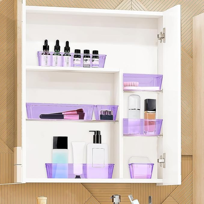16 PCS Drawer Organizer Set, 5 Size Bathroom and kitchen organizer Trays | - Image 6