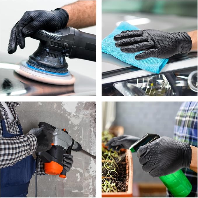 ANBOSON 10 Mil Heavy Duty Diamond Texture Nitrile Gloves, 1000 Ct - Image 6