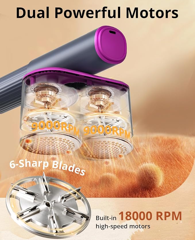 Fabric Shaver, 2-in-1 Rechargeable Lint Shaver - Image 7