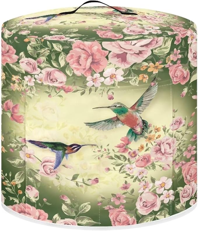 Hummingbird Pressure Cooker Cover for Women Insulated Rice Cooker - Easy to Clean Lining, Waterproof Dust Cover with Pocket for Instant Pot 6 Quart Appliance