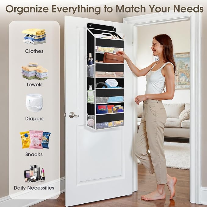 1Pack Over The Door Organizer Large Capacity Hanging Storage Room Organizer - Image 6