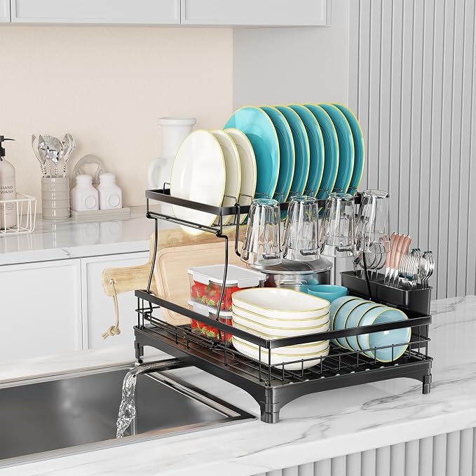 Simple Trending Dish Drying Rack, 2-Tier - Image 9