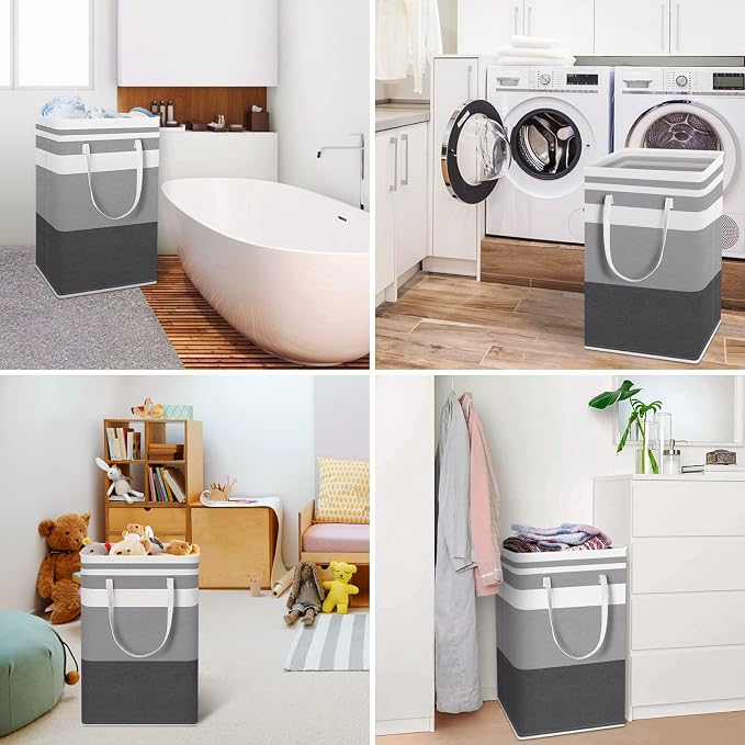 HomeHacks 2 Pack Laundry Baskets, Laundry Hampers Bags | Waterproof, - Image 6