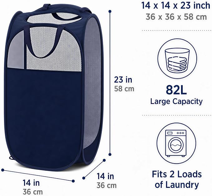 6 Pcs Handy Laundry Collapsible Mesh Foldable Hampe | Popup Laundry Basket - Image 5