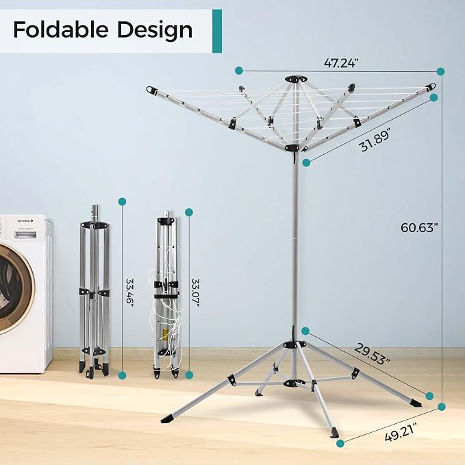 JS HANGER Indoor and Outdoor Portable Clothes Drying Rack - Image 4