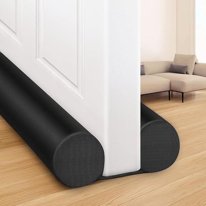 MAXTID Twin Door Draft Blocker Seal Large Door Gap Filler 38" Black | Under - Image 9
