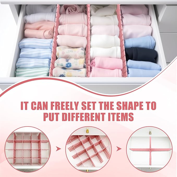 Blosssound 15 Pcs 5.12 Tall Drawer Divider Adjustable Drawer Organizer - Image 4