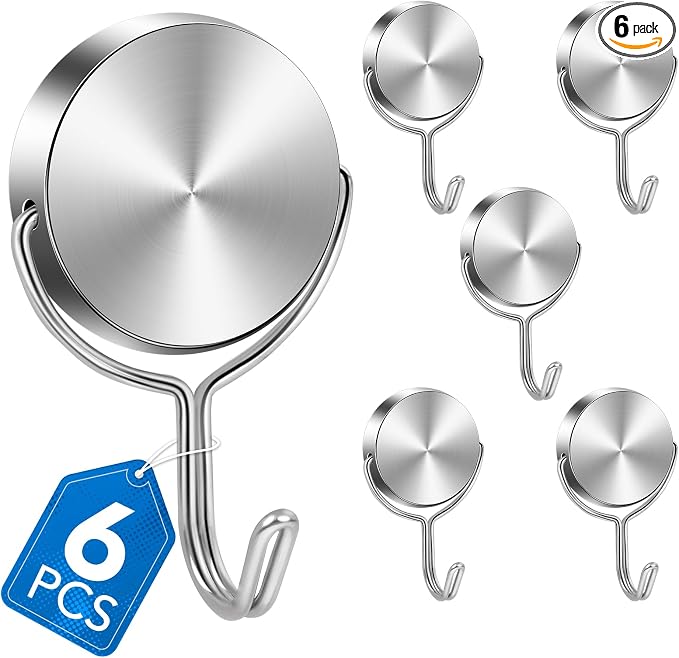 LOVIMAG Magnetic Hooks for Cruise Cabins 80Lbs 6 Pack by LOVIMAG