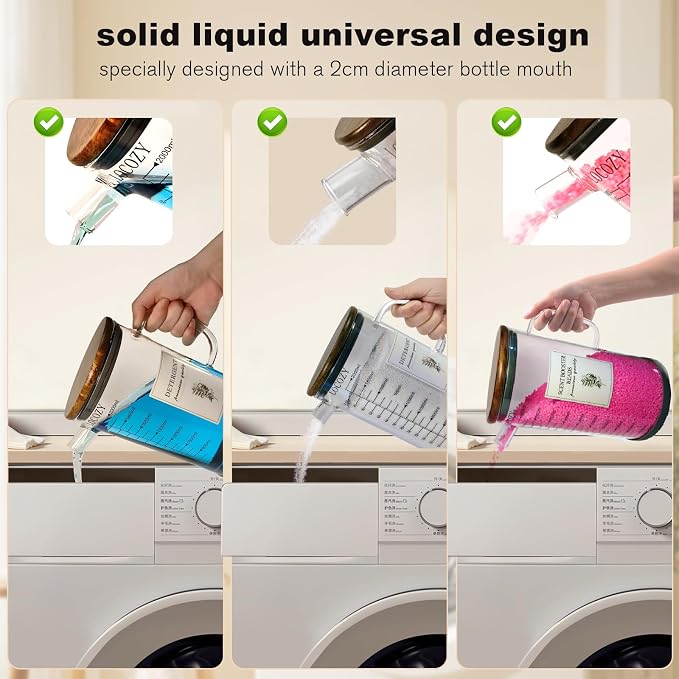2-Pack 64oz Glass Laundry Detergent Dispenser - Image 2