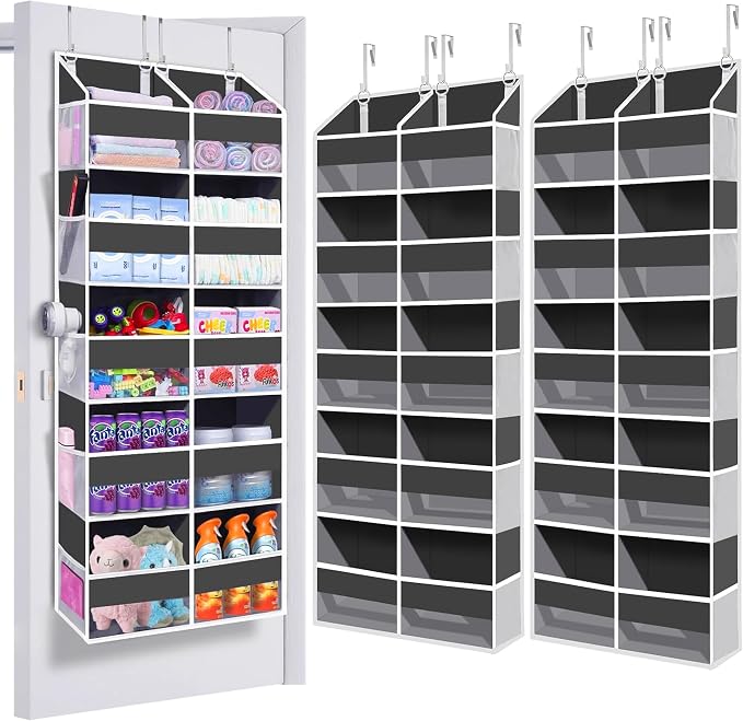 2 Pack - Over The Door Organizer 5 Tiers, Extra Large Behind Door Storage of 10 by UVIAHOMIHOMEORGANIZER