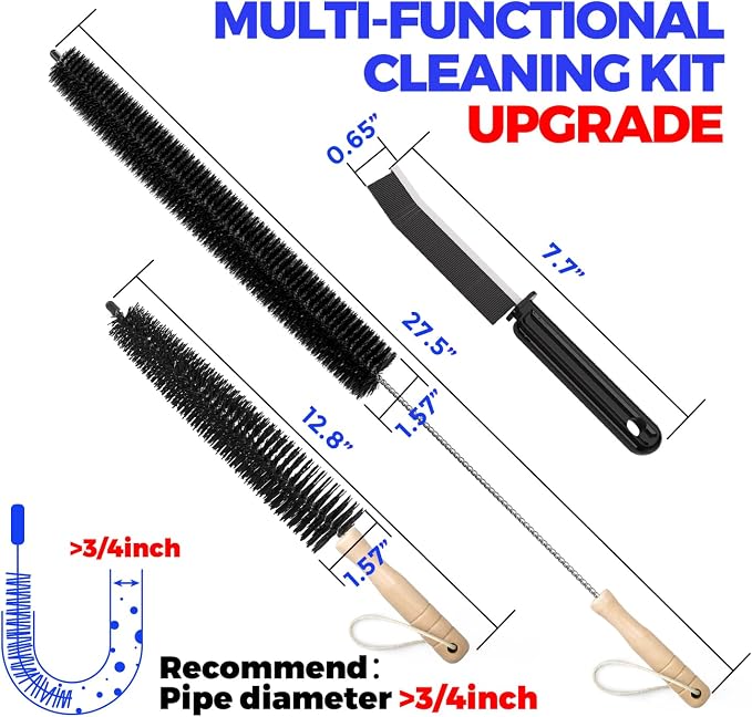 Holikme Dryer Vent Cleaner Kit 3 Pack – Crevice & 2 Lint Brushes | Flexible - Image 2