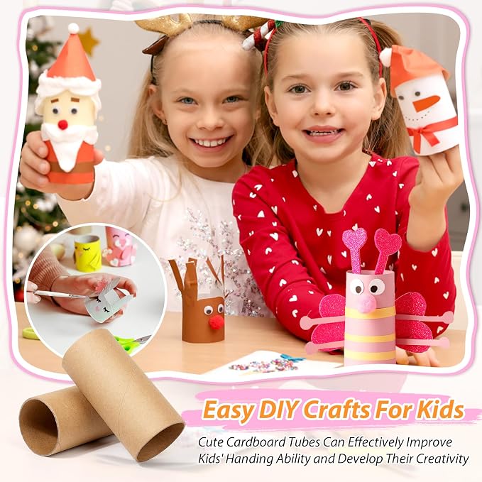 MAPVOLUT 60 PCS Craft Toilet Paper Rolls 3.94"x1.57", Thick Cardboard Tubes - Image 5