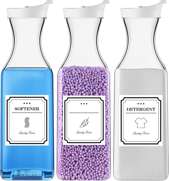 54oz Laundry Detergent Dispenser, Liquid Container, 3 Pack White by SUBEKYU