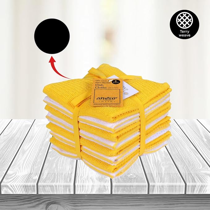 AMOUR INFINI Dish Cloths for Washing Dishes Set of 8 - Image 6