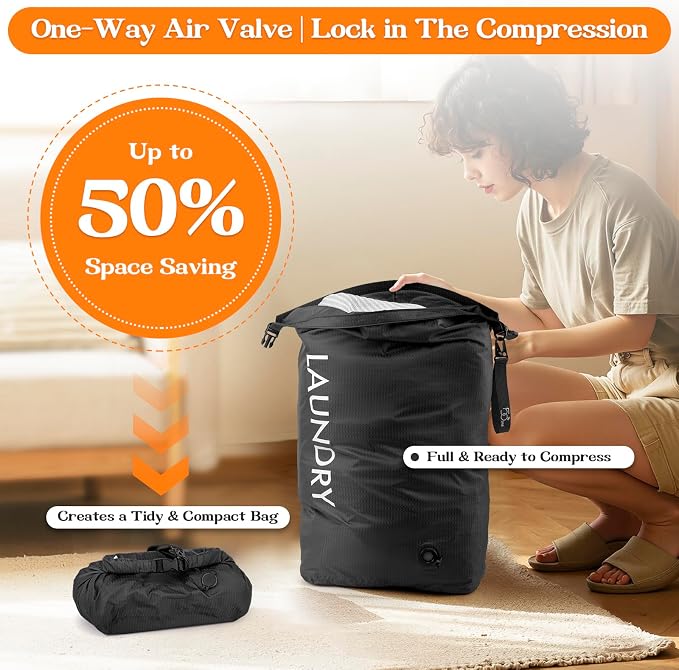 Travel Laundry Bag, Waterproof Compression Storage - Image 5