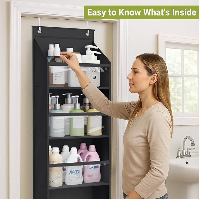 AOODA 2 Pack Over the Door Organizer, Large Capacity Closet Door Hanging - Image 5