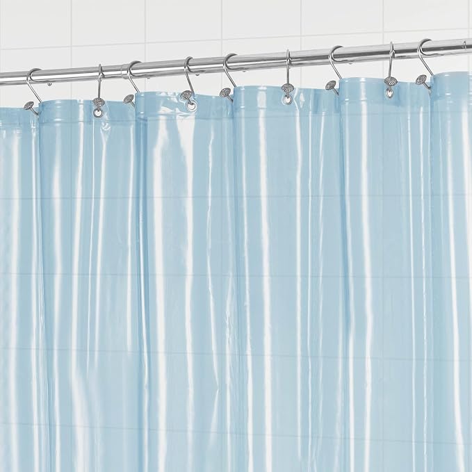 Barossa Design Clear Blue Stall Shower Curtain Liner - Image 4