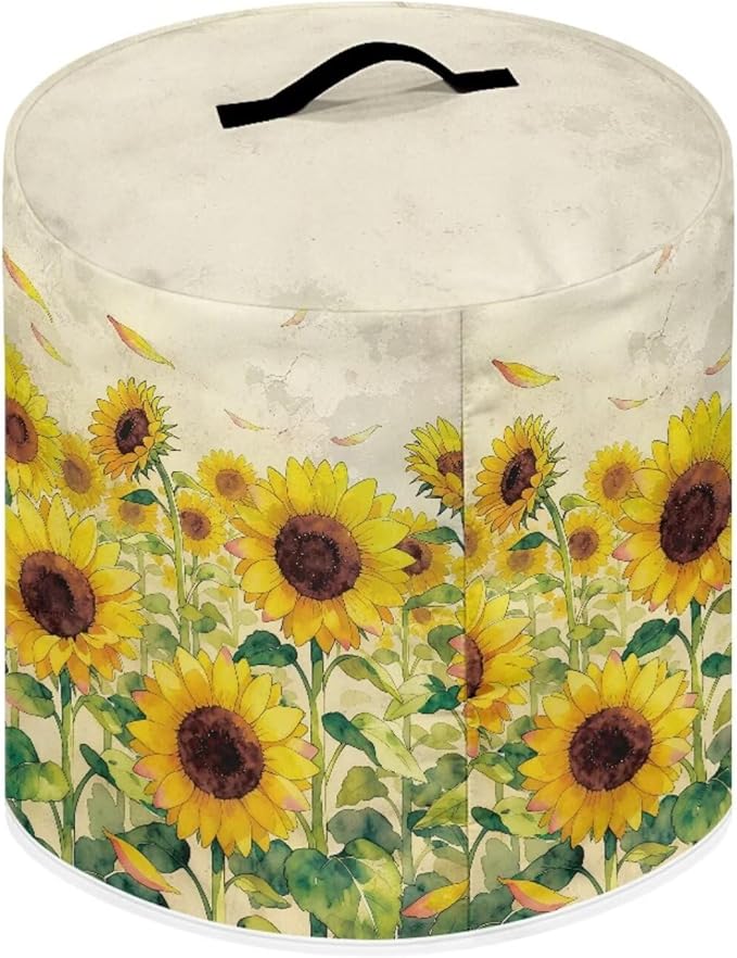 Xoenoiee Sunflowers Pattern Kitchen Appliance Dust Covers with Pockets, Electric Pressure Cooker Cover Compatible with Crock Pot, Rice Cooker Cover, for 8 Qt