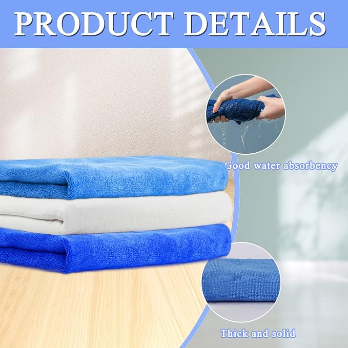 6 Pcs Extra Large Microfiber Cleaning Cloth, Microfiber Towels - Image 3