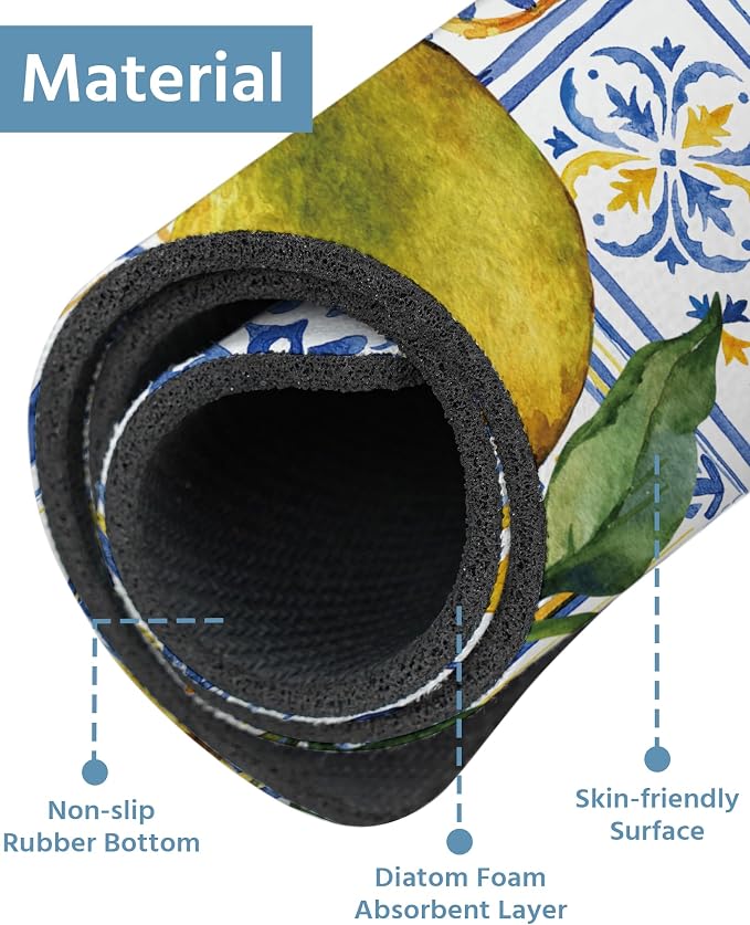 Patterned Sink Faucet Mat Kitchen Splash Guard Super Absorbent Drying Mat - Image 4