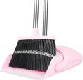 Pink Broom and Dustpan Set for Home, 52-in Long Handle Broom by BSKLIN