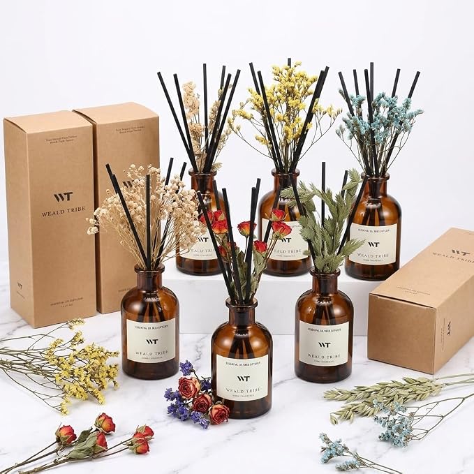 Reed Diffuser Set for Bathroom Decor, Sticks Diffuser - Image 6