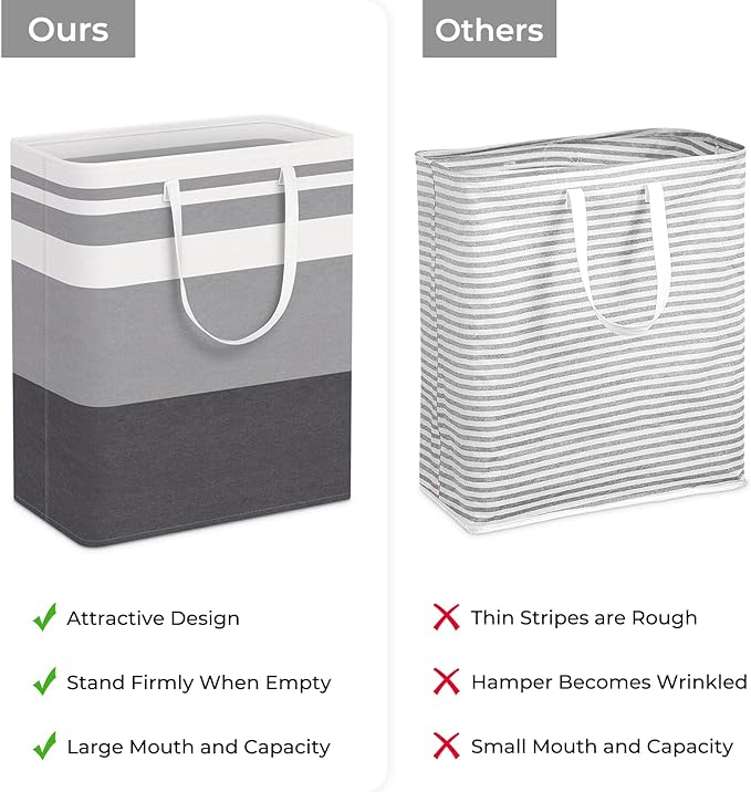 HomeHacks 2 Pack Laundry Baskets, Laundry Hampers Bags | Waterproof, - Image 3