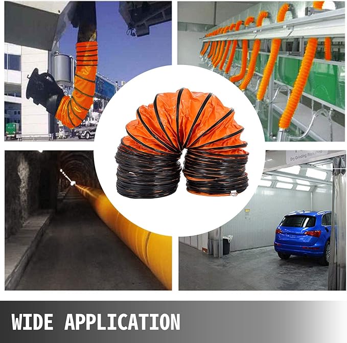 Vevor 32ft Duct Hosing PVC Flexible Ducting Hose for 12inch Utility Blower Ventilation Fan Exhaust Fan : Industrial & Scientific
