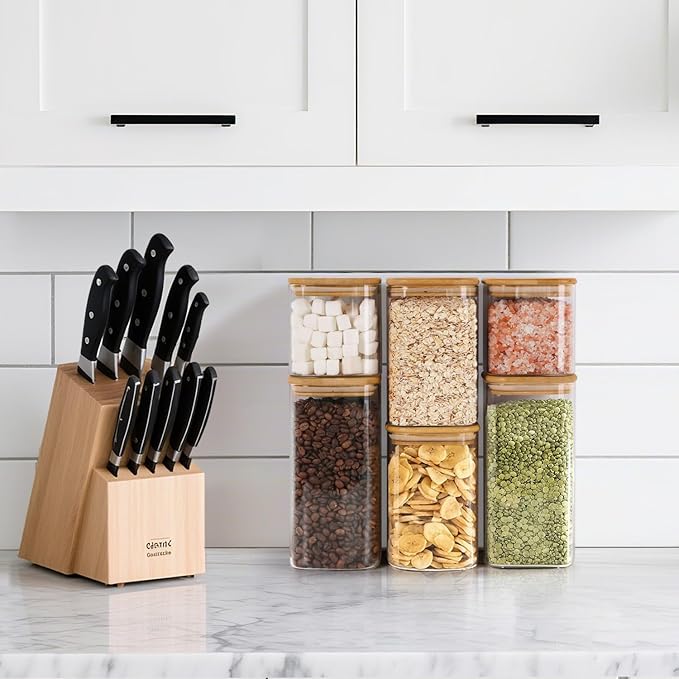 ComSaf Glass Pantry Storage Containers Set of 6 - Image 5